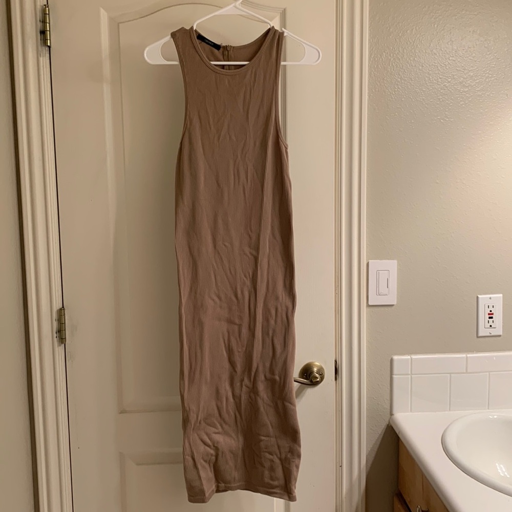 Tan dress!! Dress it up or wear it casual